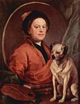 Hogarth and his dog - 1745